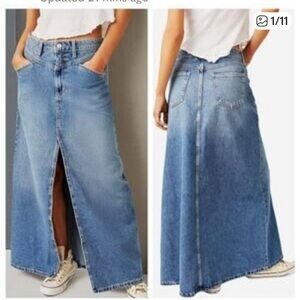 We The Free Classic Blue Jean Skirt